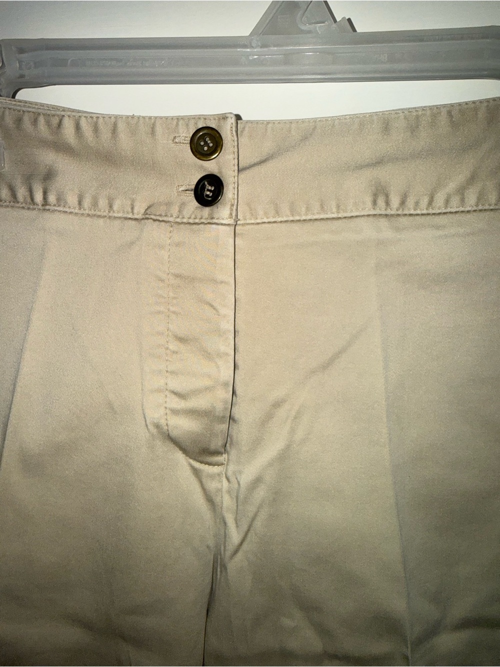 Alfani Wonen’s Light Tan Chino Pants with Dual Button Waist